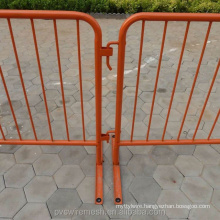 Powder Coated Yellow Color Crowd Stopper Steel Barricade